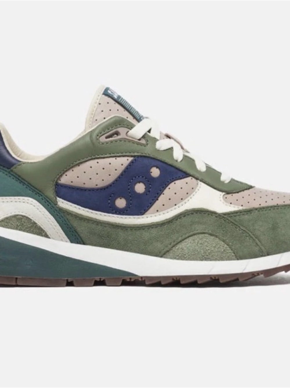 SAUCONY ORIGINALS SHADOW 6000 MEN’S - BEIGE/GREEN 10.5